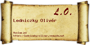 Ledniczky Olivér névjegykártya